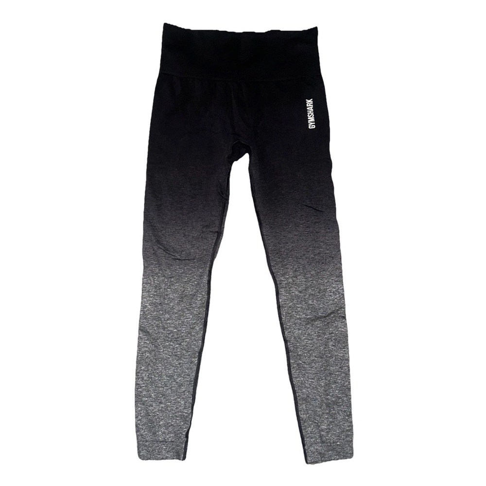 Gymshark Adapt Ombre Seamless Leggings Mid Rise Size Small Black Grey